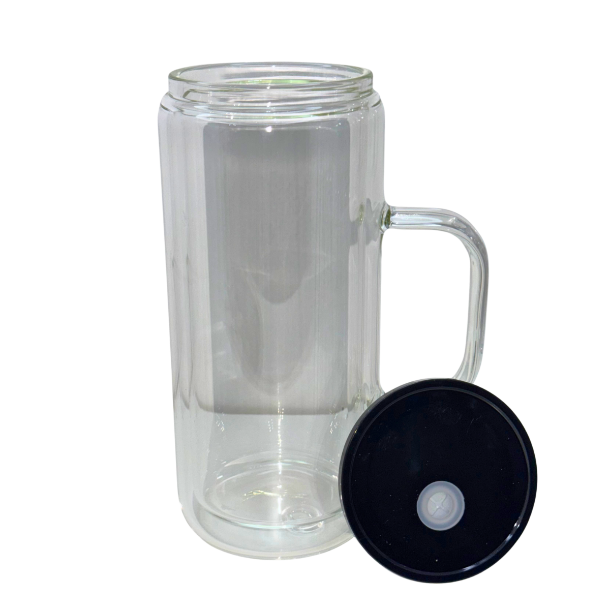20oz Glass with Handle Snow Globe Tumbler