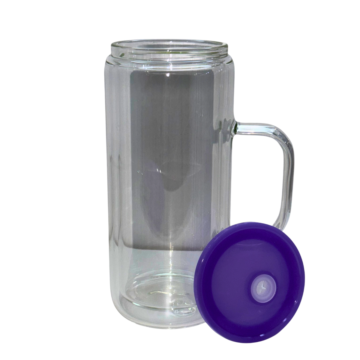 20oz Glass with Handle Snow Globe Tumbler
