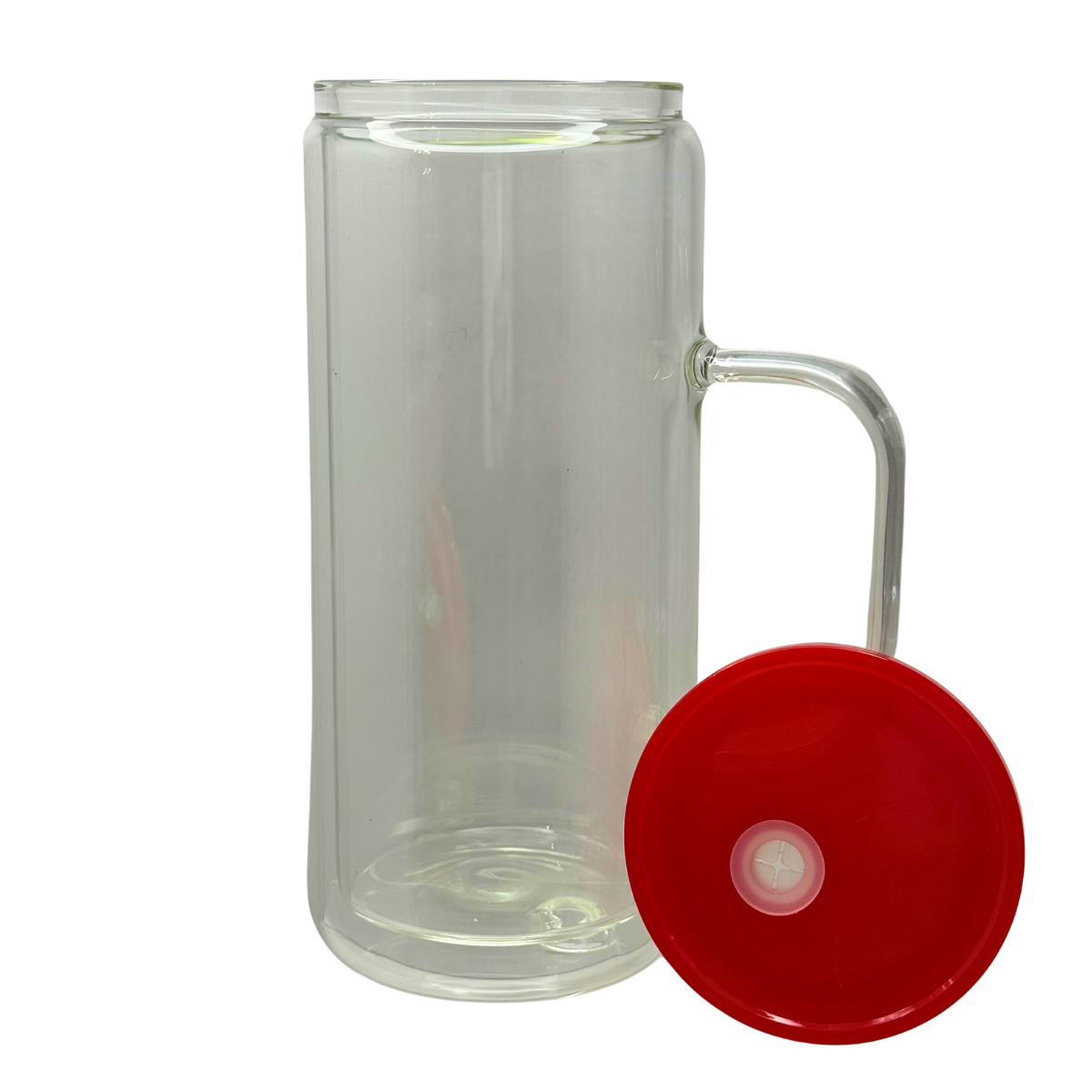 20oz Glass with Handle Snow Globe Tumbler