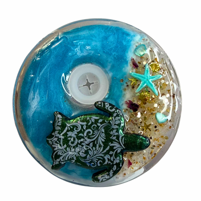 Sea Turtle 3D Decorated Lid