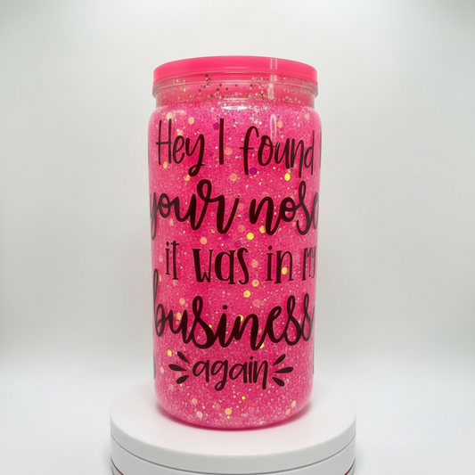 Hot Pink leopard print 16 oz acrylic / Ready To Ship #3