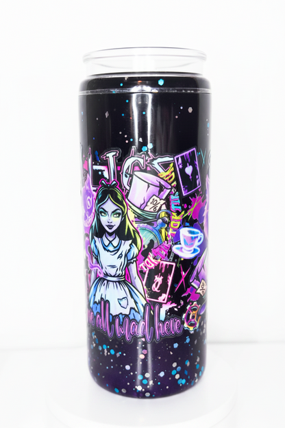 Dark Alice in Wonderland Lava Tumbler 20 oz acrylic with handle/ Ready To Ship #8