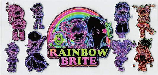 Neon Rainbow Brite Tumbler Wrap #578