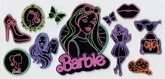 Neon Barbie Tumbler Wrap #574