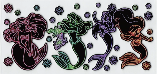 Neon Ariel Tumbler Wrap #573