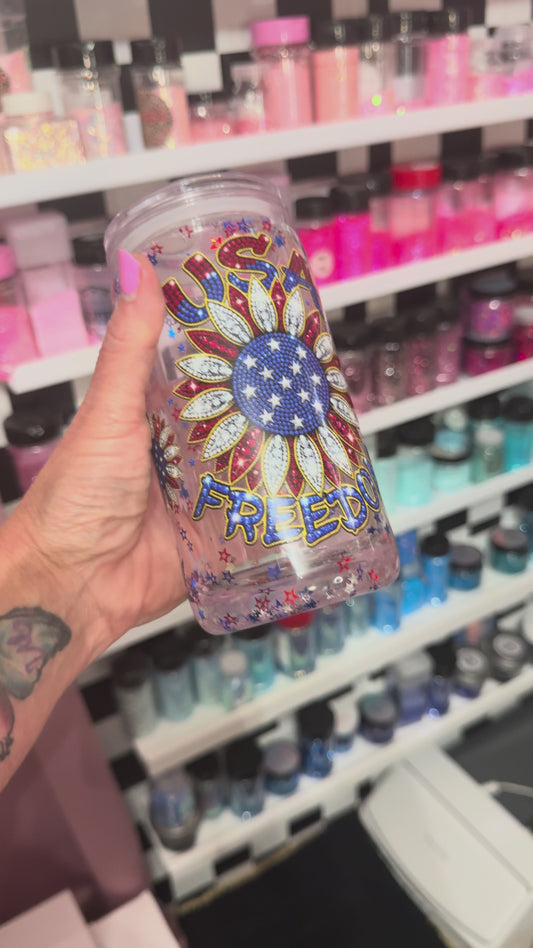 USA 16oz Acrylic Snow Globe/ Ready To Ship #19
