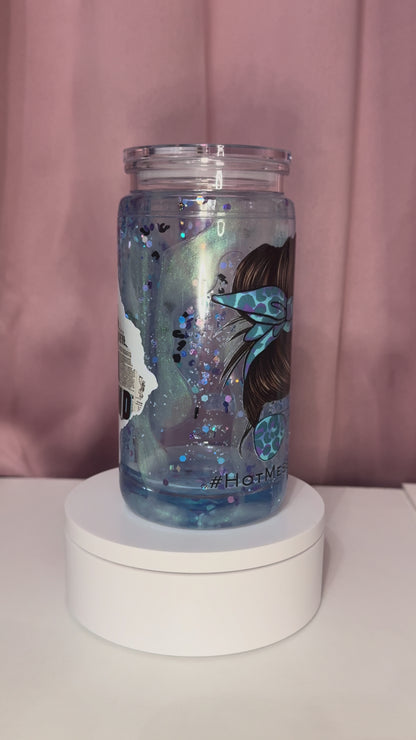 More issues than a news stand Snow Globe Tumbler with handle 16oz. / Ready To Ship #2